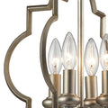 Chandette 14 Inch Wide 4 Light Chandelier In Aged Silver 14In W X 14In D X 18In H