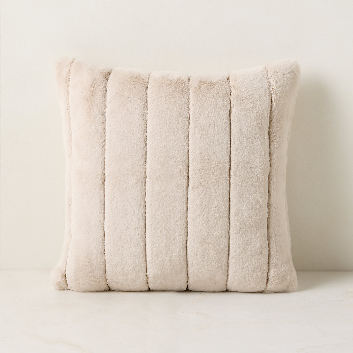 Channel Off-White Faux Fur Throw Blanket 60inx80in