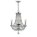 Crystorama Channing Collection 3 Light Polished Chrome Chandelier