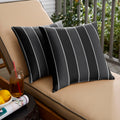 Chapman Sunbrella Peyton Granite Indoor Outdoor 18 Inch Knife Edge Pillow Set