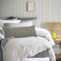 Charcoal Gray Solid Fringed Throw Pillow