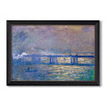 Charing Cross Bridge 1903 Claude Monet Custom Framed Canvas