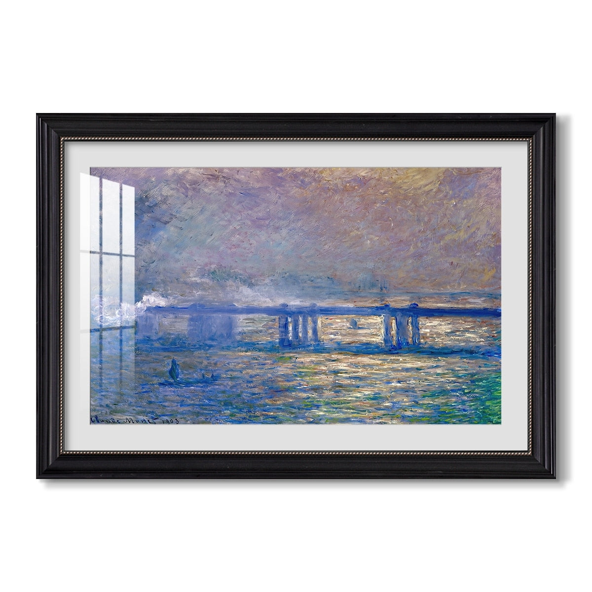 Charing Cross Bridge 1903 Claude Monet Custom Framed Print