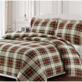 Charleston Plaid Soft 170 Gsm Cotton Flannel Printed Oversized Duvet Set