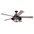 Charleston 56 In. Bronze Farmhouse Indoor Outdoor Ceiling Fan With Led Light Kit And Remote 56 In. W X 19.5 In. H X 56 In. D
