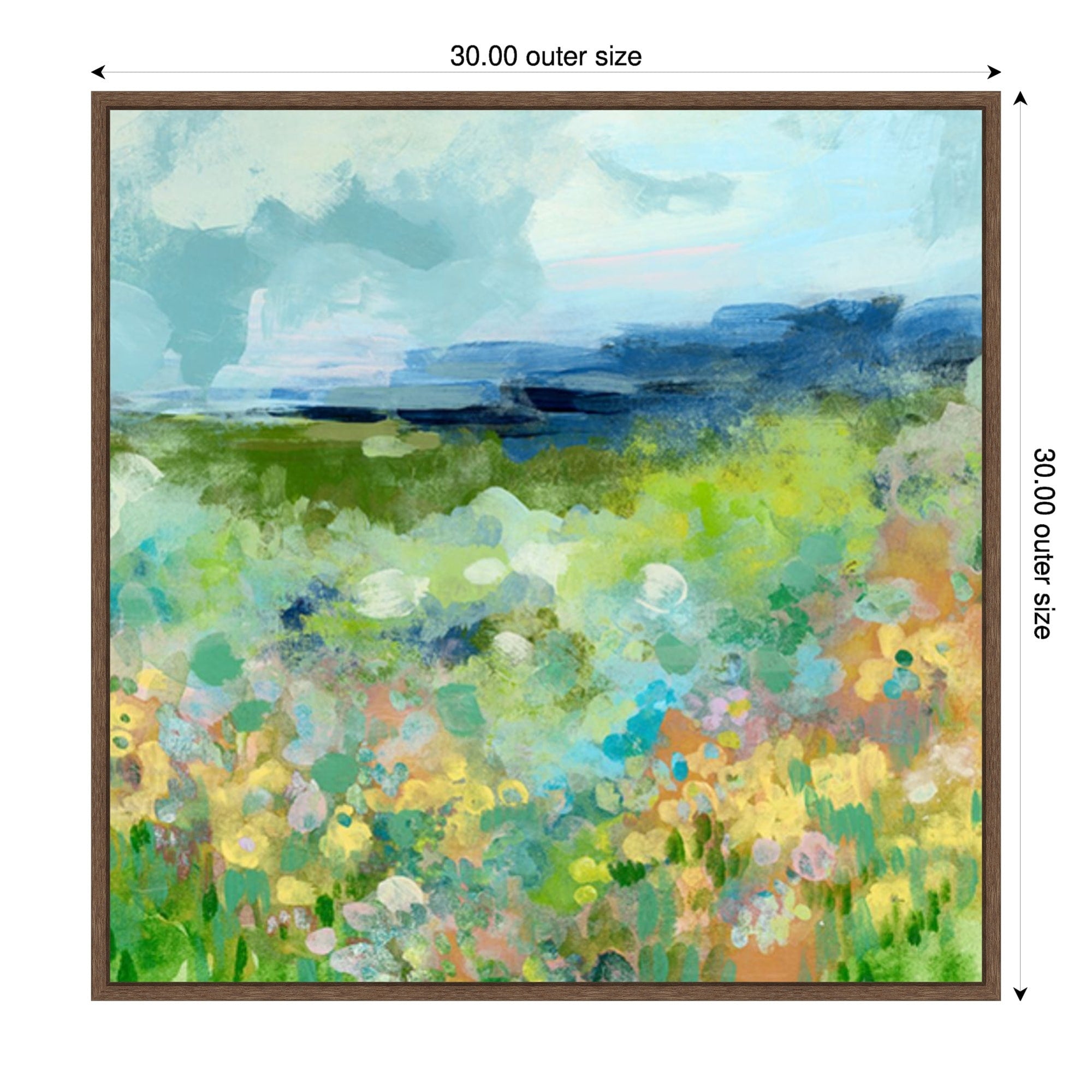 Charmed Meadow Ii By June Erica Vess Framed Canvas Wall Art Print