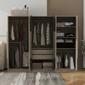 Charming Clothing Storage Cabinet Closet With Drawers Wardrobe Armoire With Hanging Rails And Shelves For Bedroom