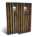 Charred Corrections Gray Line Cornhole Set Choose Your Size