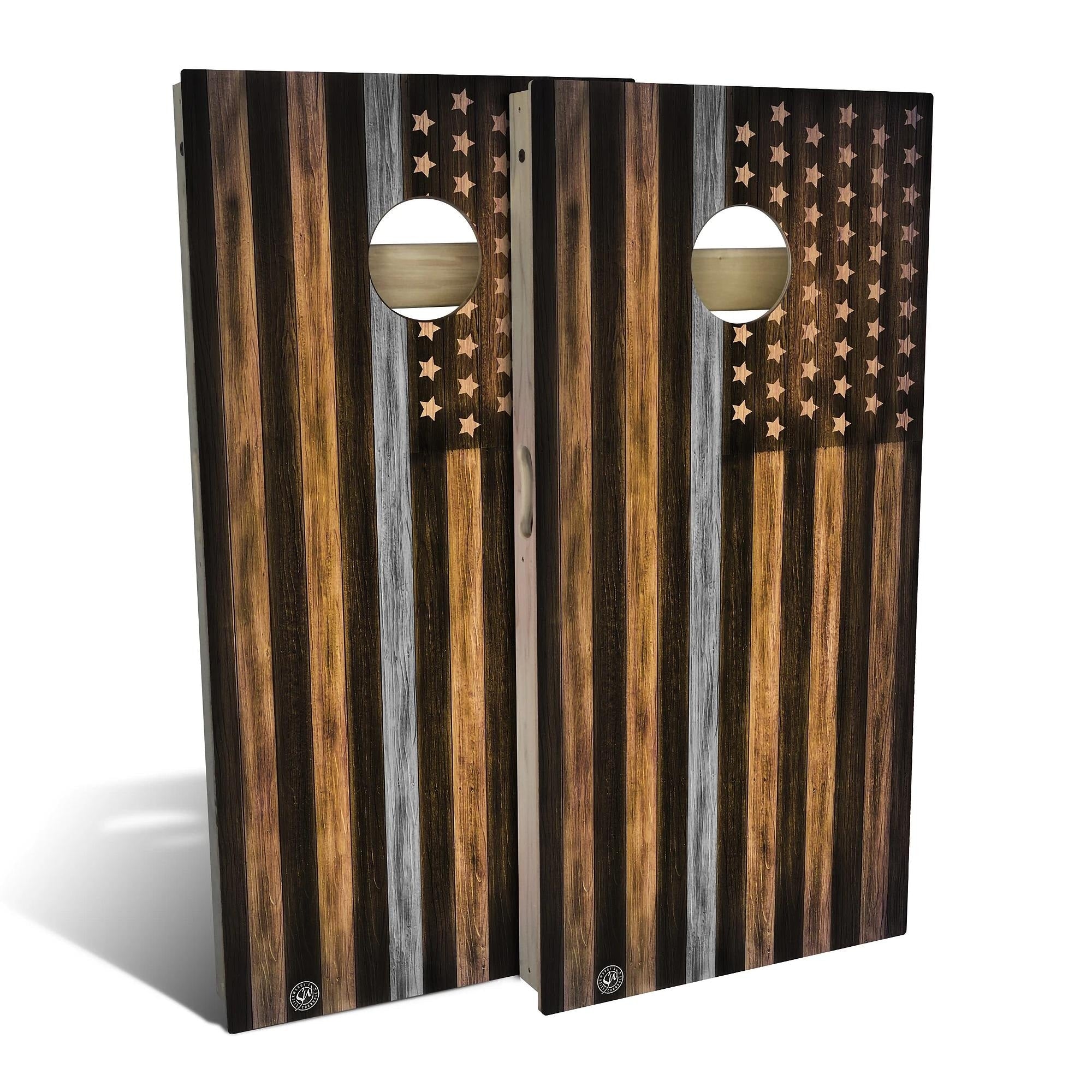 Charred Corrections Gray Line Cornhole Set Choose Your Size