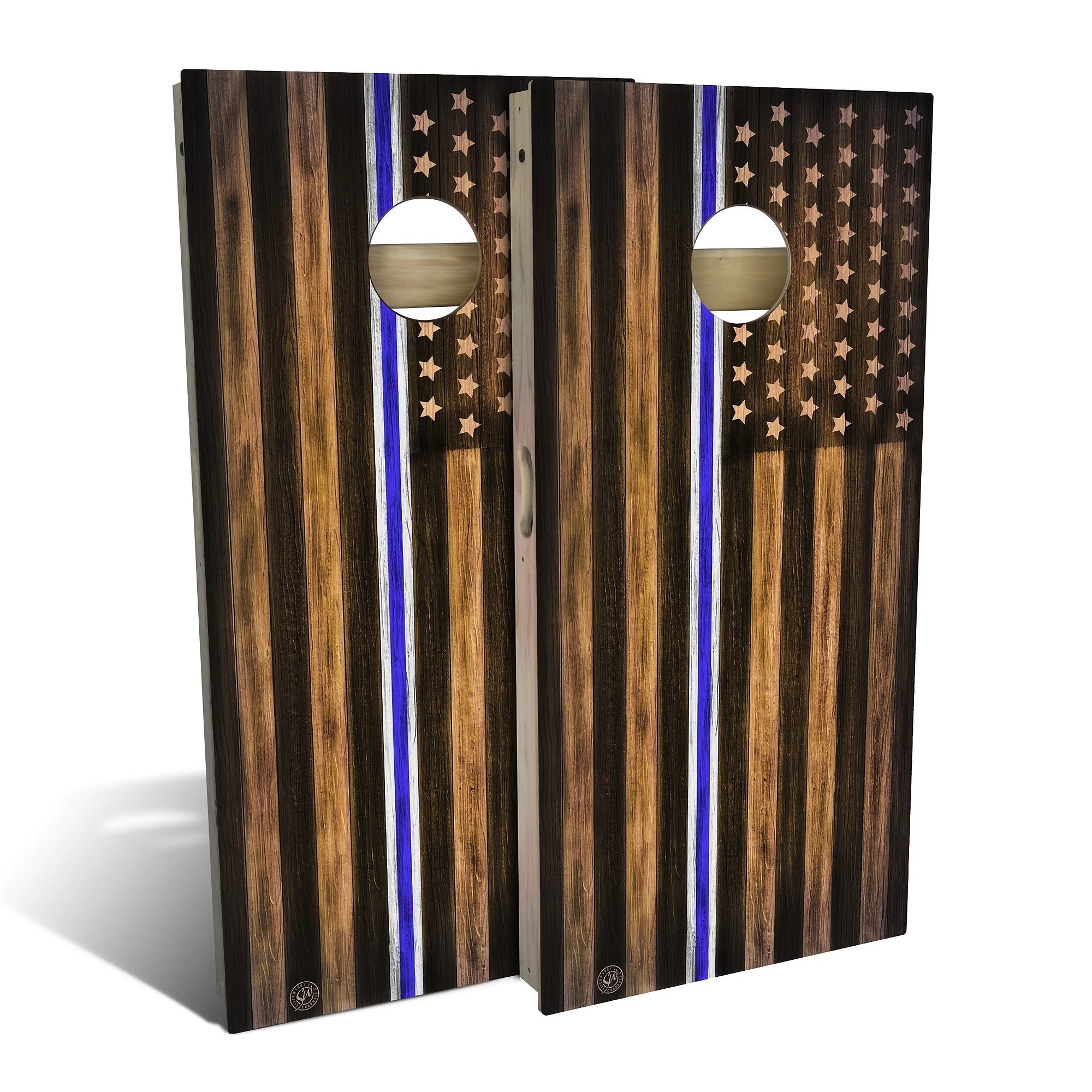 Charred Ems White And Blue Cornhole Set Choose Your Size