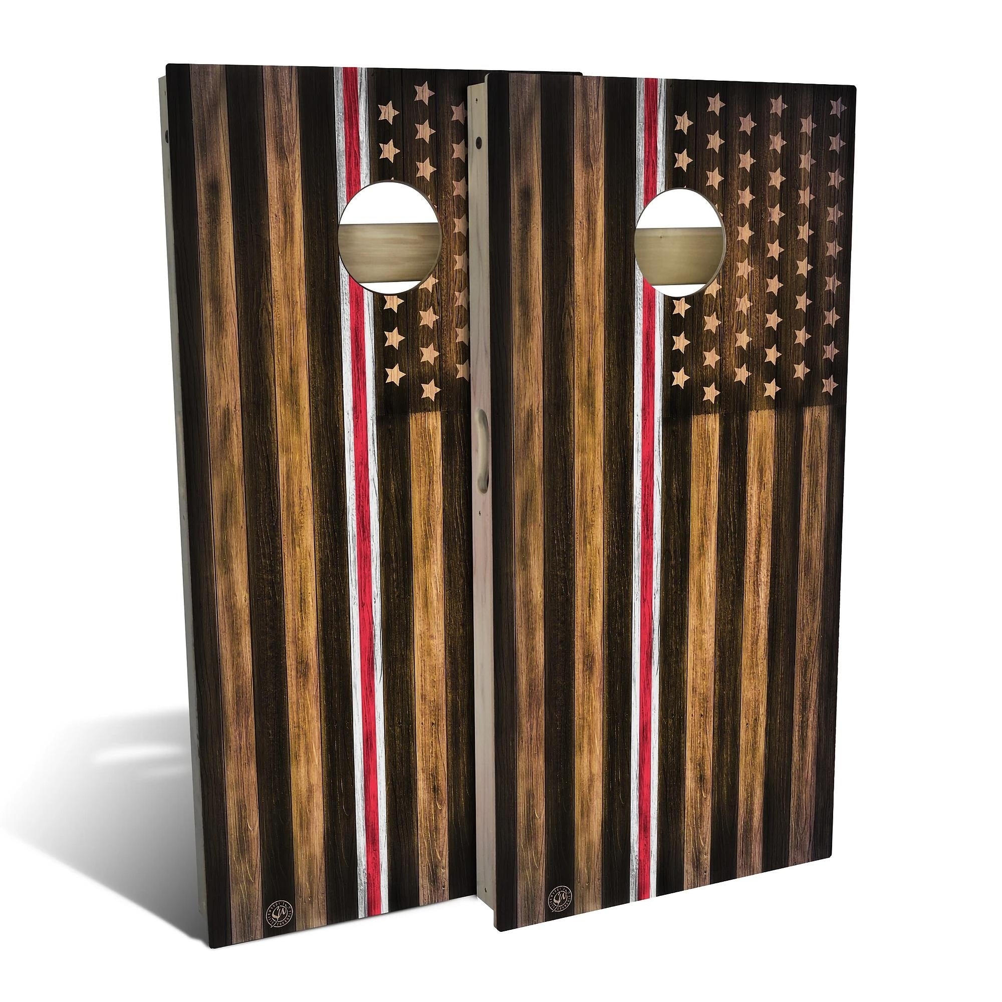 Charred Nurse Red And White Line Cornhole Set Choose Your Size