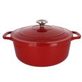 Chasseur 6.25 Quart Red French Enameled Cast Iron Round Dutch Oven