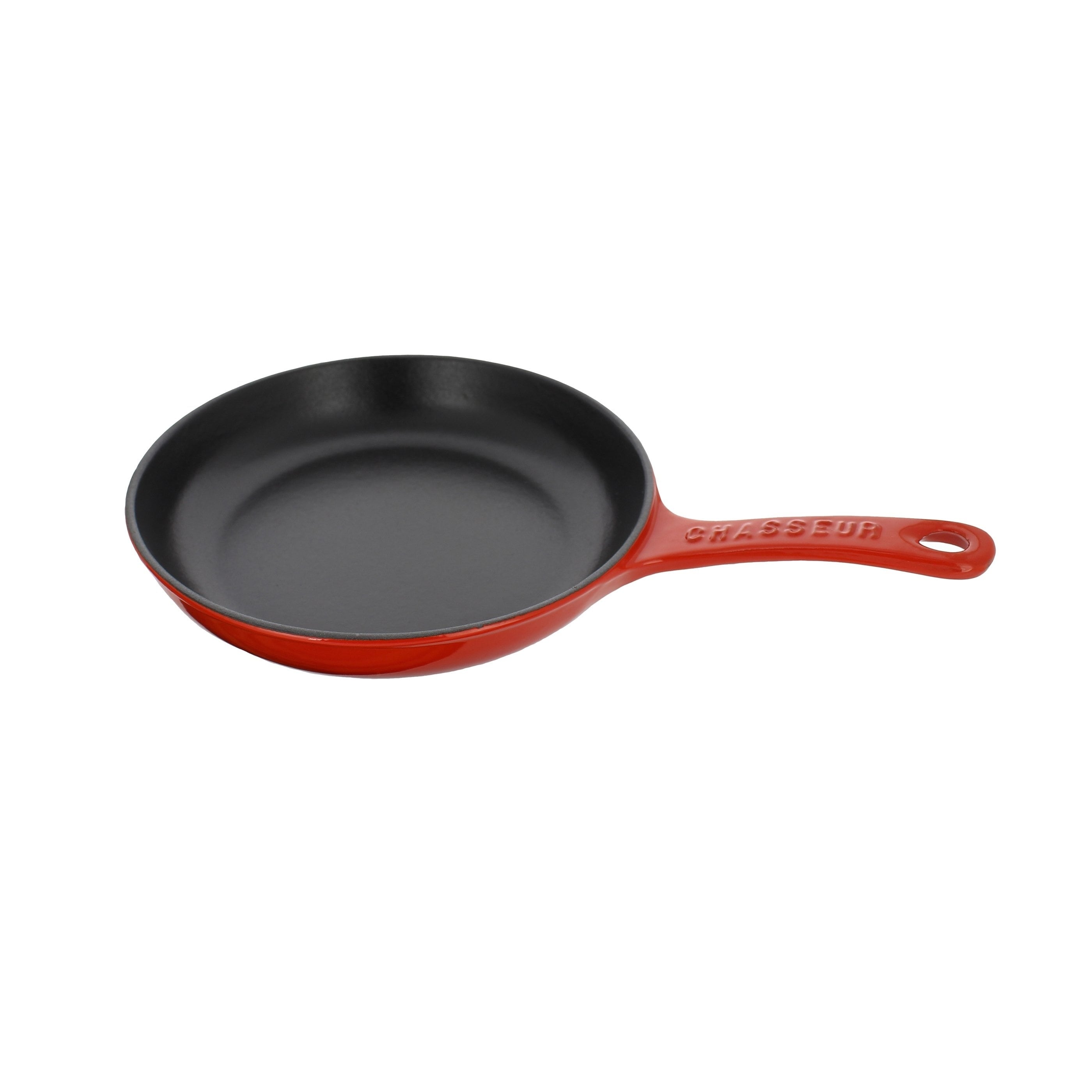Chasseur 8 Inch Red French Enameled Cast Iron Fry Pan