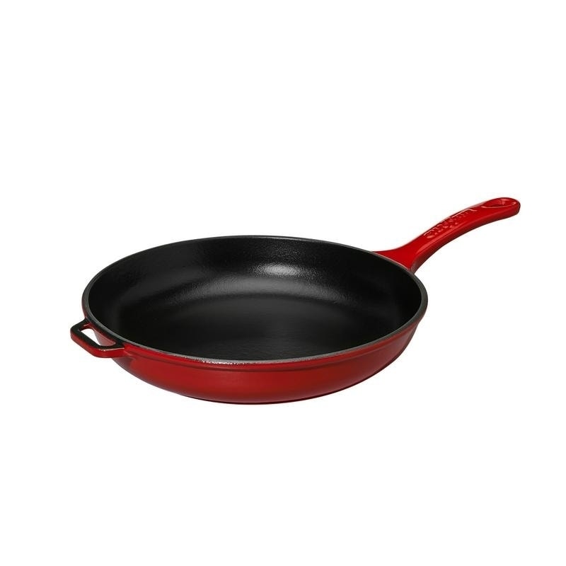 Chasseur Cast Iron Fry Pan With Cast Iron Handle 10.5 Inch Red