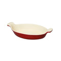 Chasseur French Enameled Cast Iron 11 Inch Oval Casserole Red