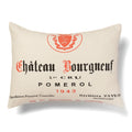 Chateau Bourgneuf Wine Print Decorative Pillow