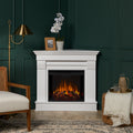 Chateau White Electric Corner Fireplace By Real Flame