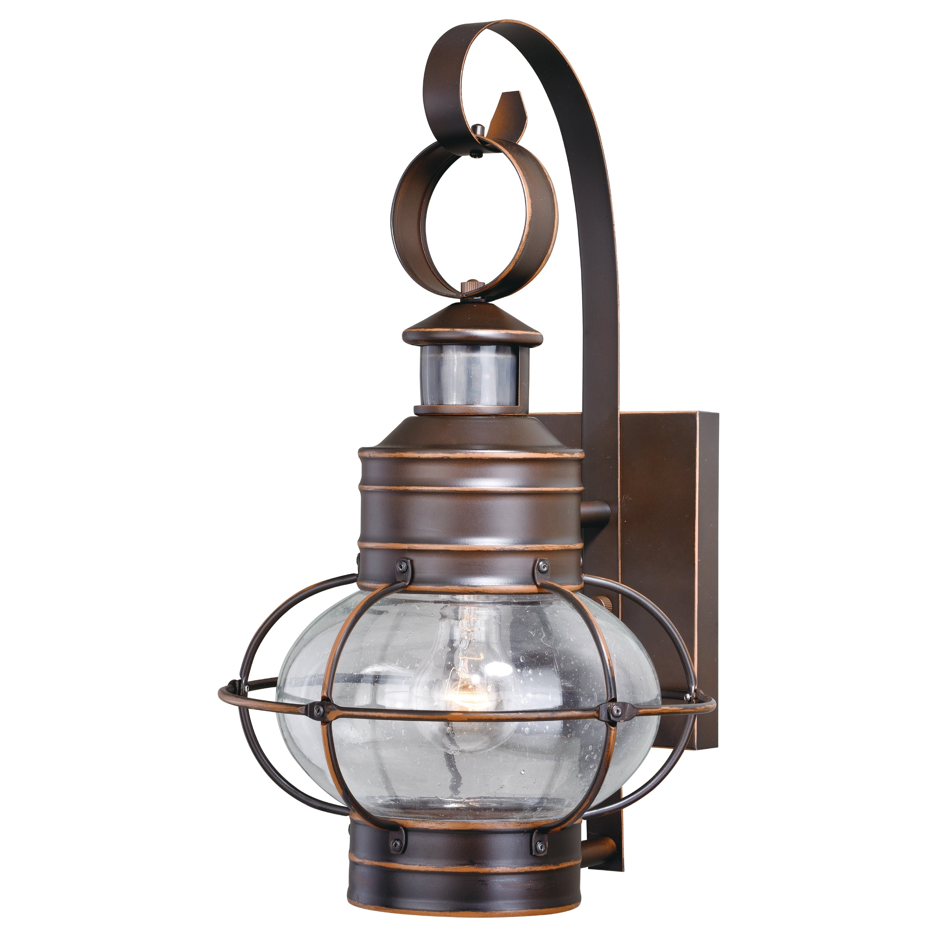 Chatham Bronze Motion Sensor Dusk To Dawn Coastal Outdoor Wall Light 9.75 In W X 17.5 In H X 11 In D