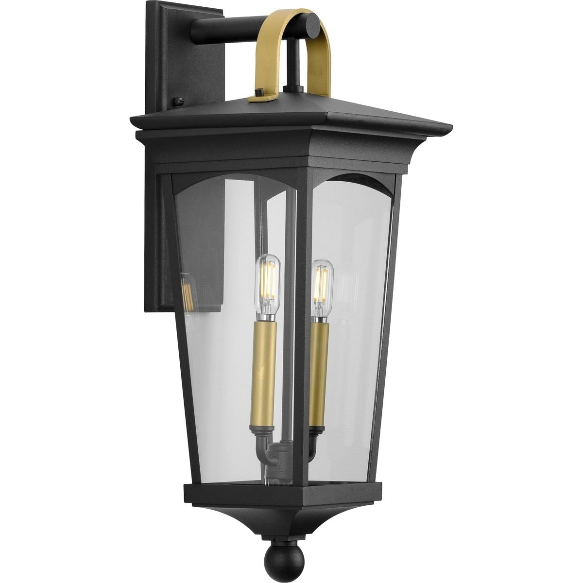 Chatsworth Collection Black Two Light Medium Wall Lantern 25.39 X 13.19 X 12.2