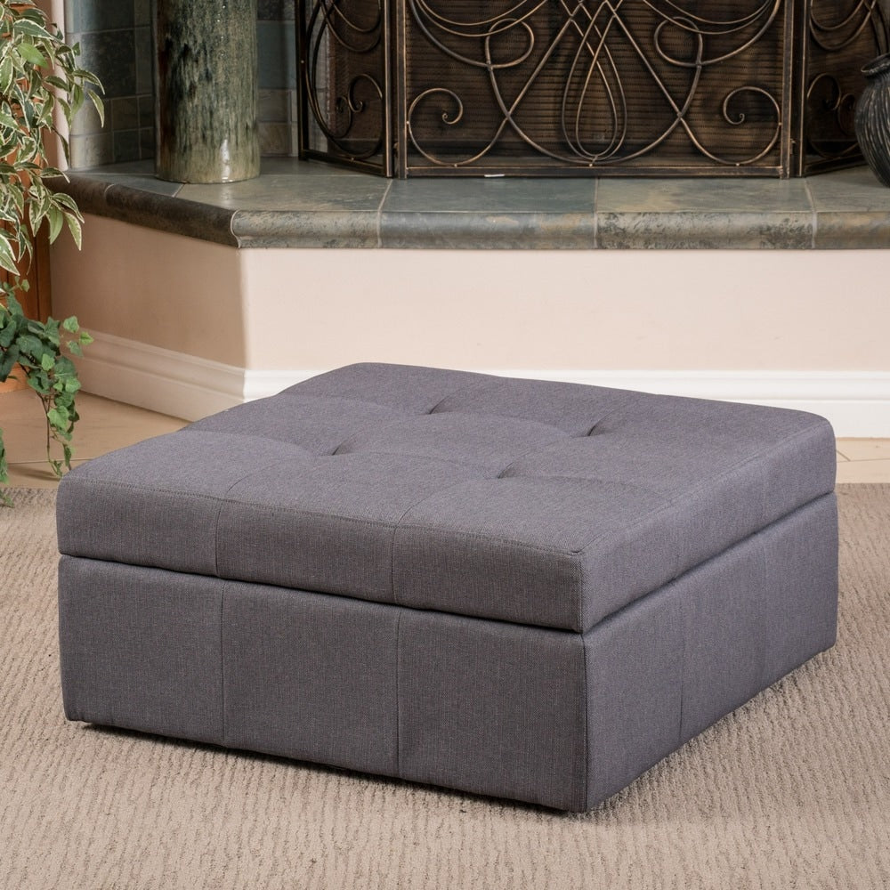 Chatsworth Fabric Storage Ottoman By Christopher Knight Home