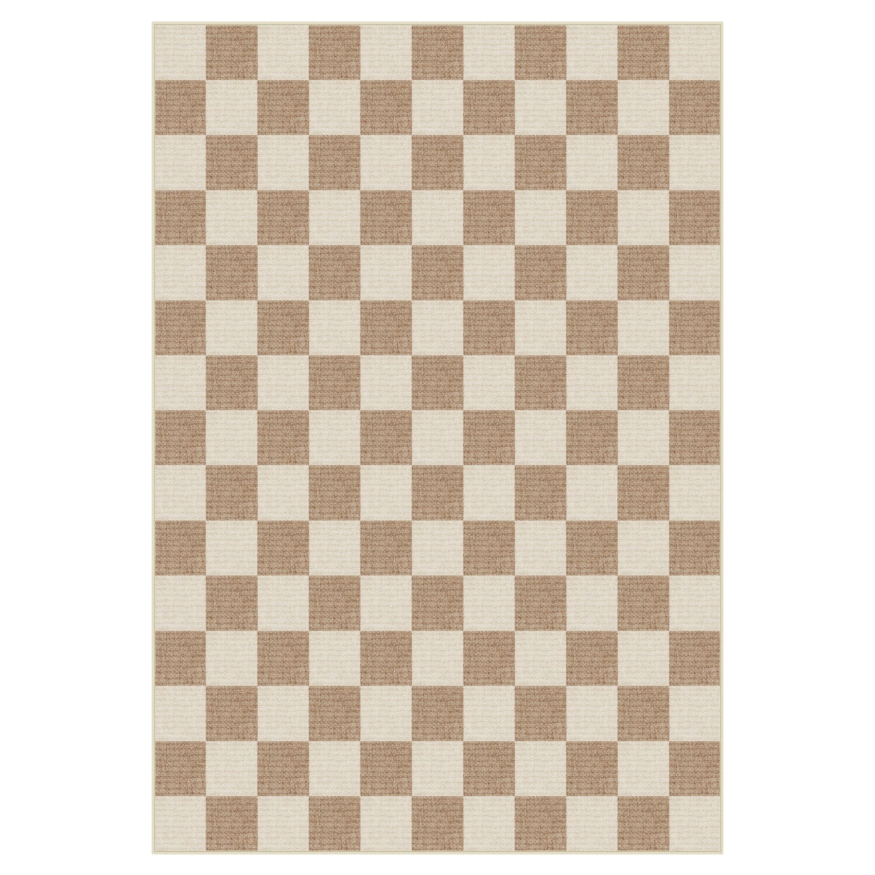 Checkered Washable Area Rugs Oeko Tex Certified Indoor Low Carbon Carpet Non Slip Geometric Soft Faux Nylon