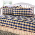 Checkers Blue Gold Daybed Set