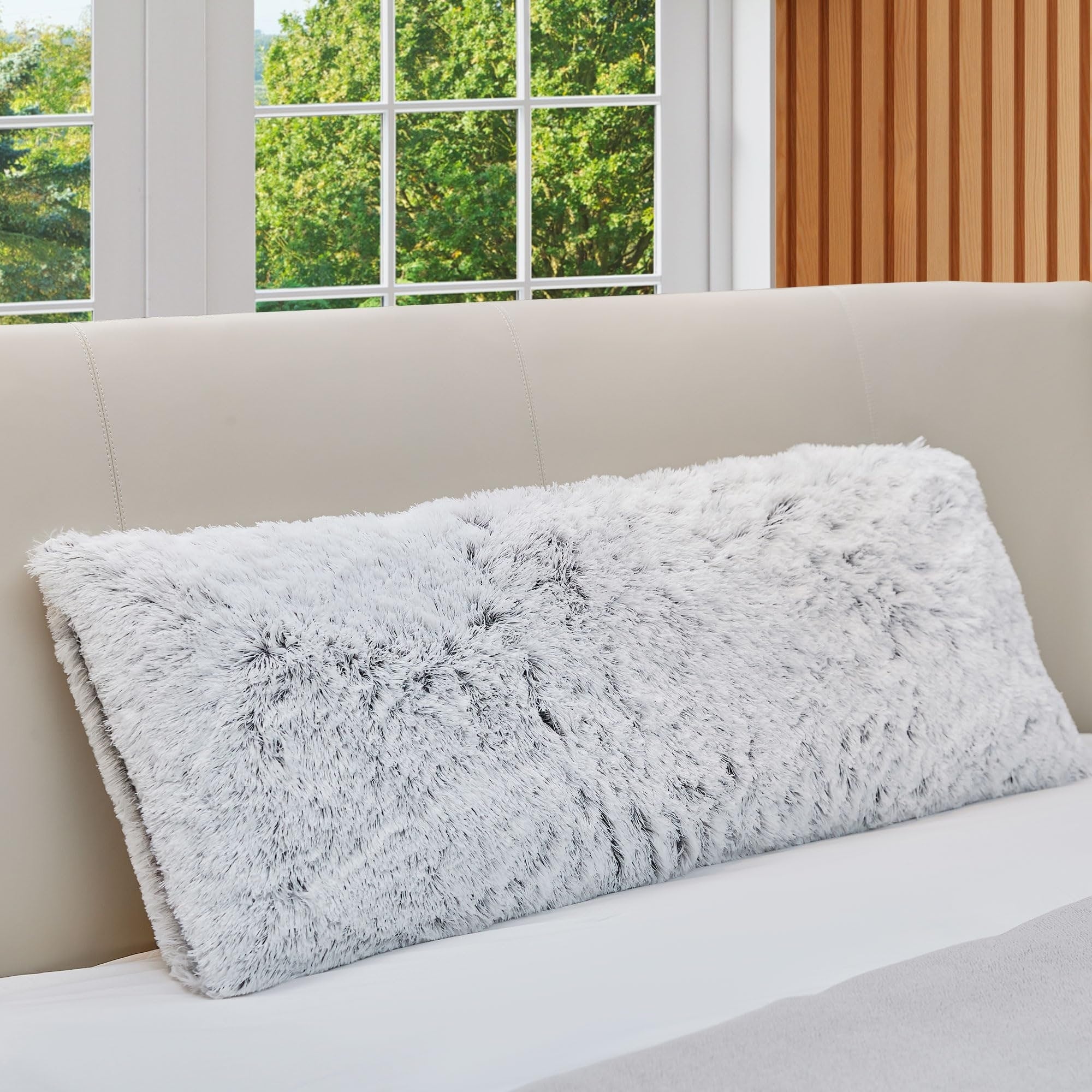 Cheer Collection 20 X 54 Long Hair Shaggy Body Pillow