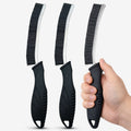 Cheer Collection 3 Piece Crevice Cleaning Brush Set With Fine Bristles