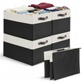 Cheer Collection 4 Pack Large Fabric Storage Baskets With Handles Collapsible Organizer Bins