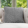 Cheer Collection Chunky Cable Knit 18 X18 Decorative Couch Throw Pillow