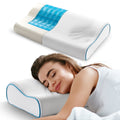 Cheer Collection Contour Memory Foam Pillow With Gel Set Of 2