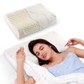 Cheer Collection Contoured Latex Foam Pillow With Washable Cover