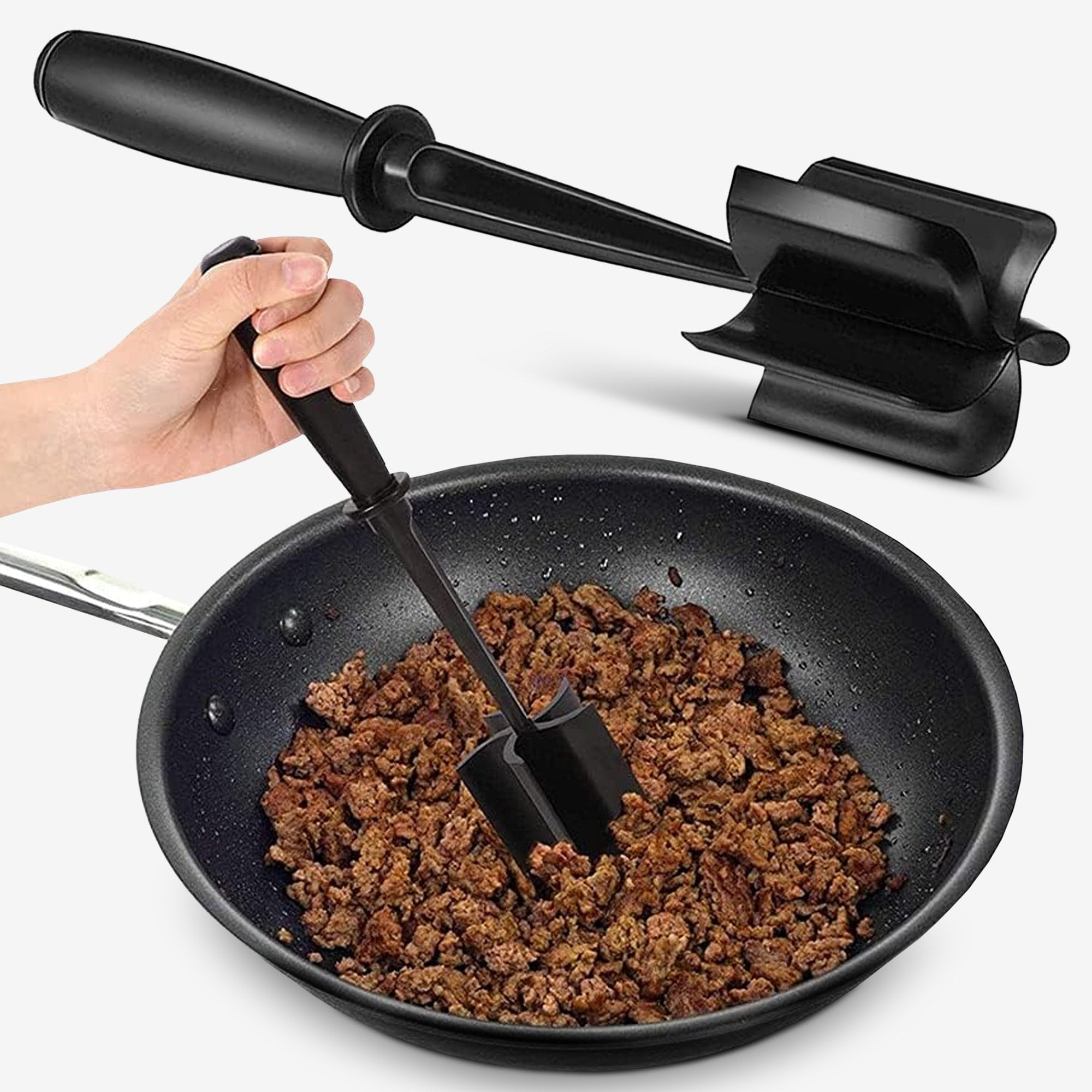 Cheer Collection Heat Resistant Nylon Meat Chopper And Masher With Five Blade Design