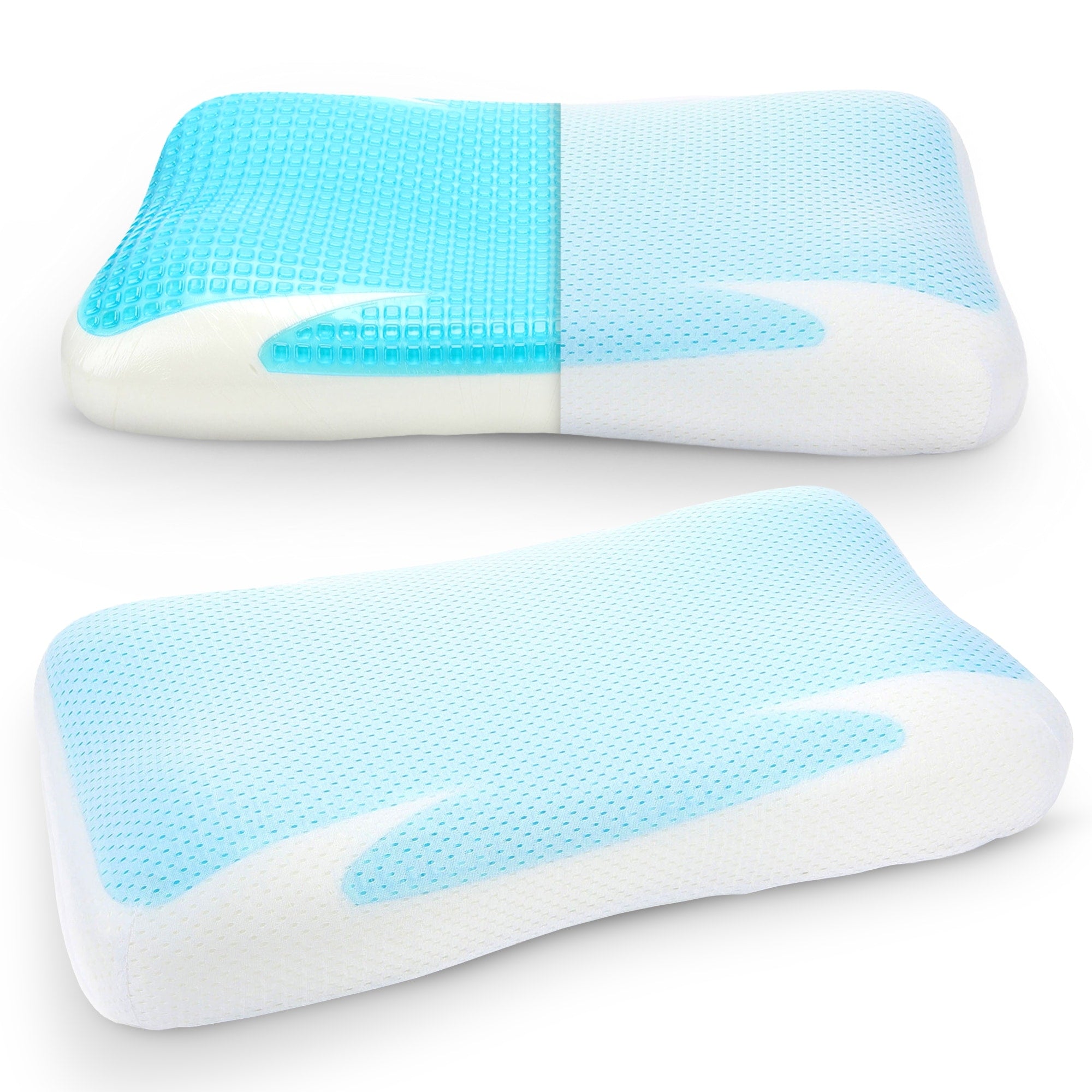 Cheer Collection Memory Foam Ventilated Cooling Gel Pillow