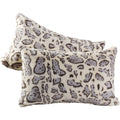 Cheer Collection Set Of 2 Faux Fur Leopard Print Lumbar Couch Throw Pillows