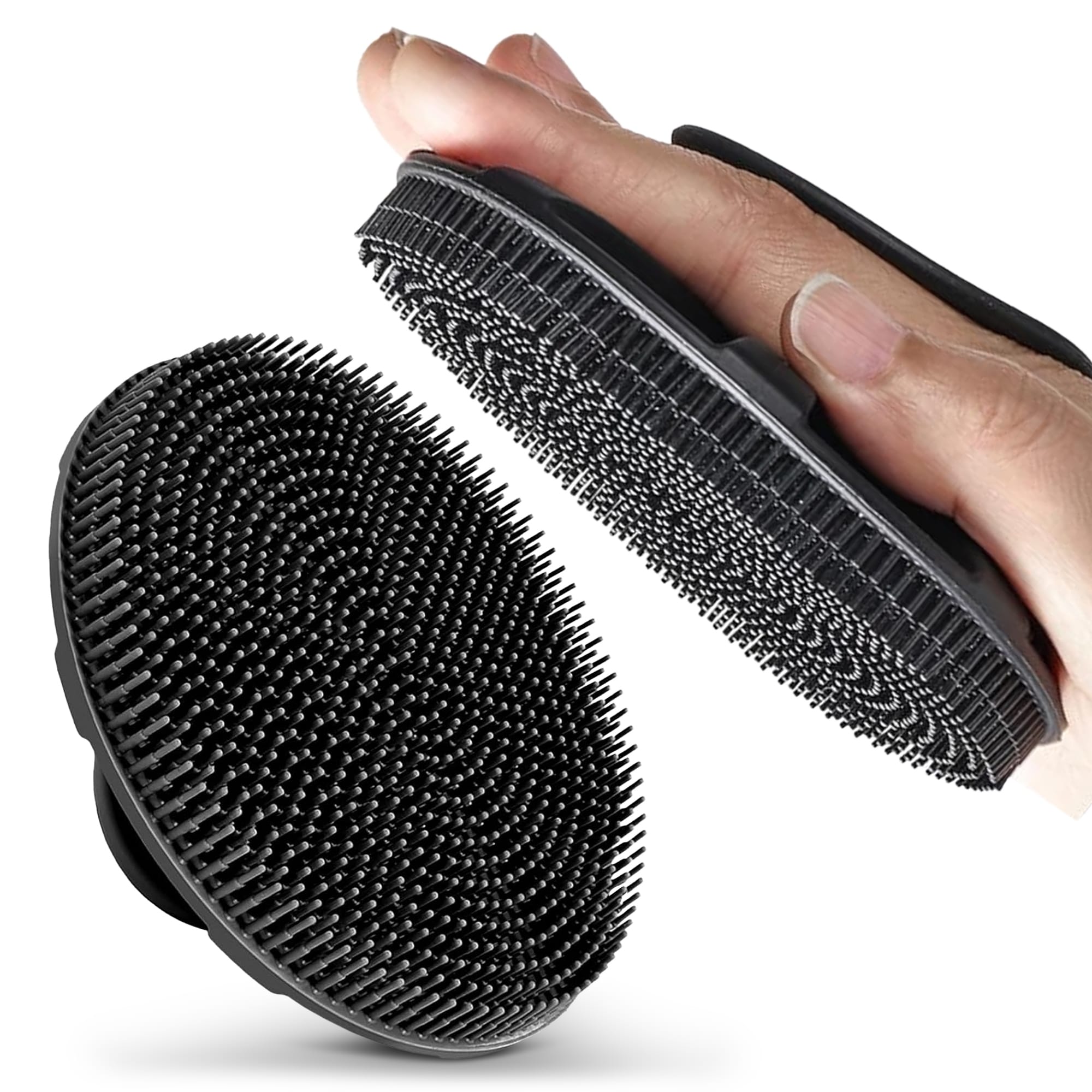 Cheer Collection Silicone Body Scrubber With Soft Bristles And Hanging Hole