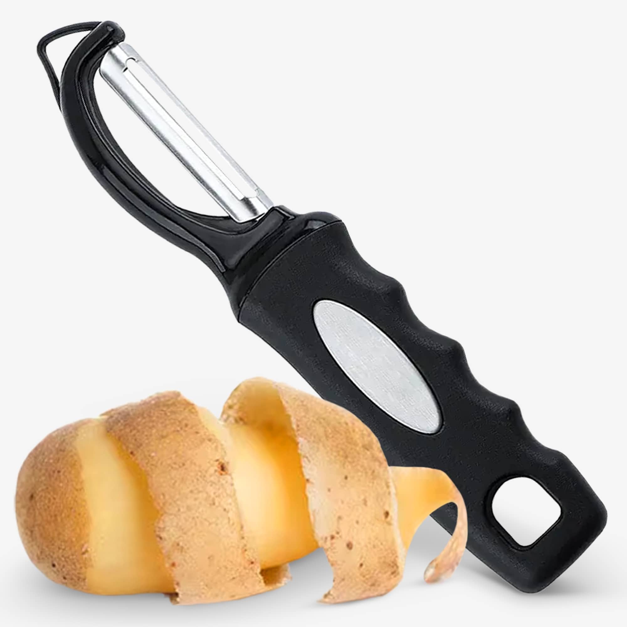 Cheer Collection Swivel Vegetable Peeler With Stainless Steel Blade And Eye Remover Tool