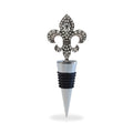 Puzzled Inc. Cheers Chrome Rhinestone Fleur De Lis Wine Stopper