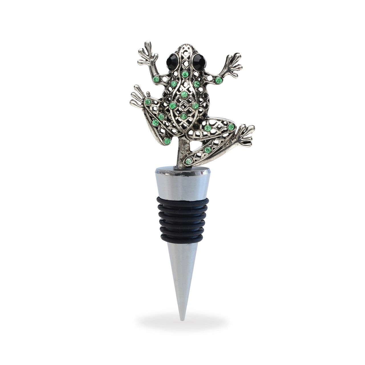 Puzzled Inc. Cheers Multicolored Metal Frog Wine Stopper