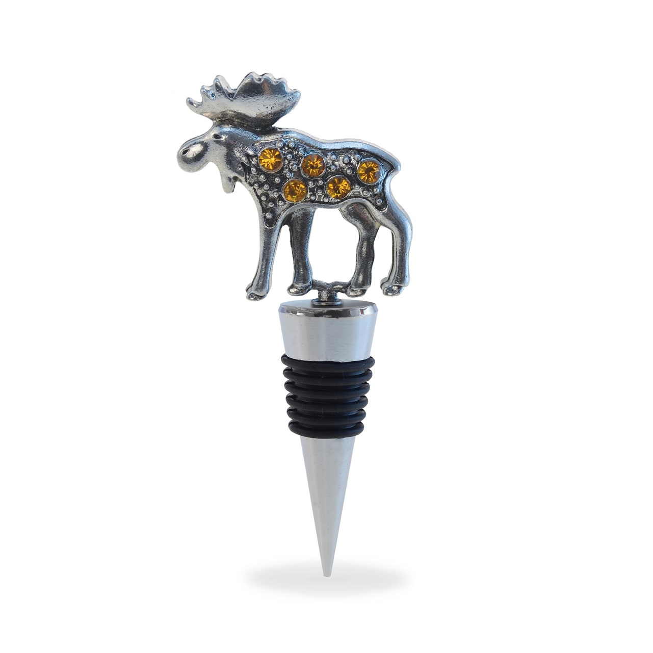 Puzzled Inc. Cheers Multicolored Metal Moose Wine Stopper