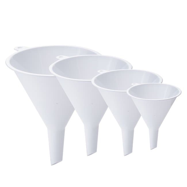 Chef Craft 4Pc Classic Plastic Nesting Funnel Set Includes 4 Convenient Sizes From 2 To 4.5 Inches