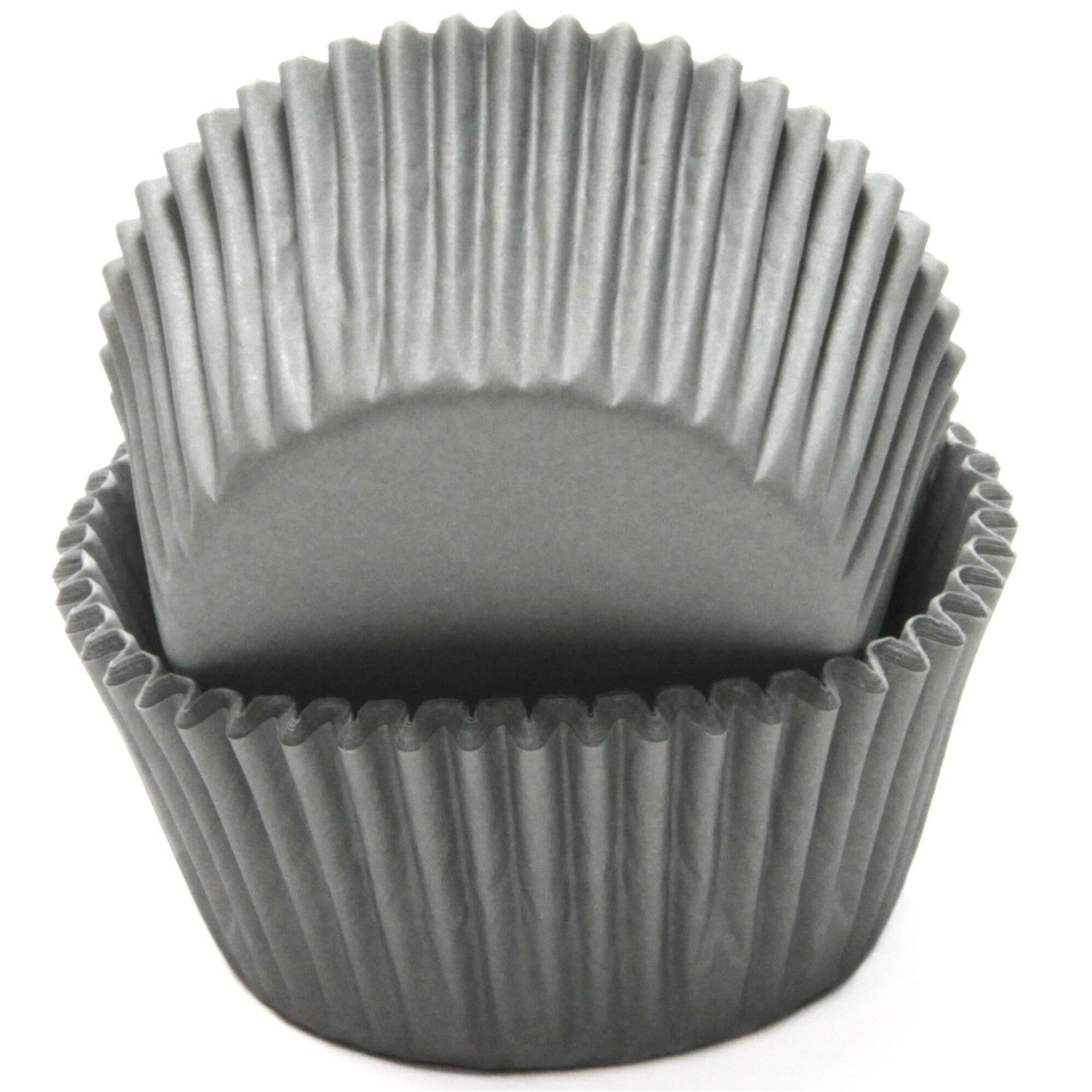 Chef Craft 50 Count Cupcake Liners Muffin Size Baking Cups Gray