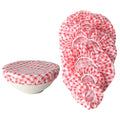 Chef Craft 6 Piece Red White Checkered Select Bowl Cover Set