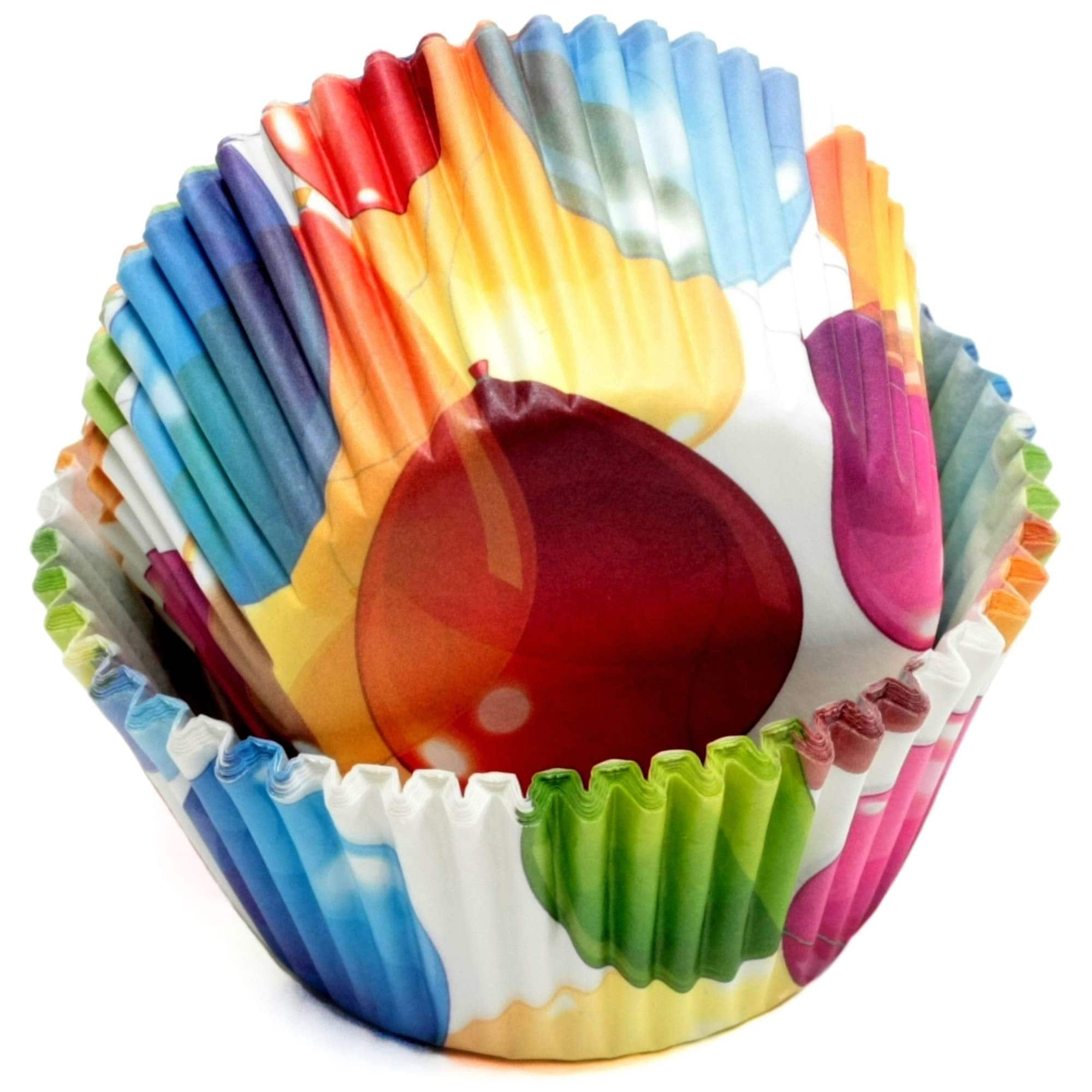 Chef Craft Birthday Balloon Patterned Paper Baking Cups 50 Count Cupcake Liners 50 Pack