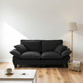 Chenille 2 Seater Modular Loveseat Sofa With Curved Armrests Modern Cloud Couch For Apartments