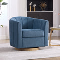 Chenille Swivel Barrel Chair Tufted Accent Chair For Living Room Bedroom