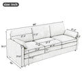 Chenille Upholstered 3 Seater Sofa Cloud Couch With Removable Lumbar Pillow Oversized Sofa With Double Cushion
