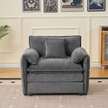 Chenille Upholstered Accent Chair Oversized Single Sofa Lounge Chair Deep Seat Reading Sofa Armchair