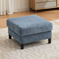 Chenille Upholstered Square Ottoman Footrest