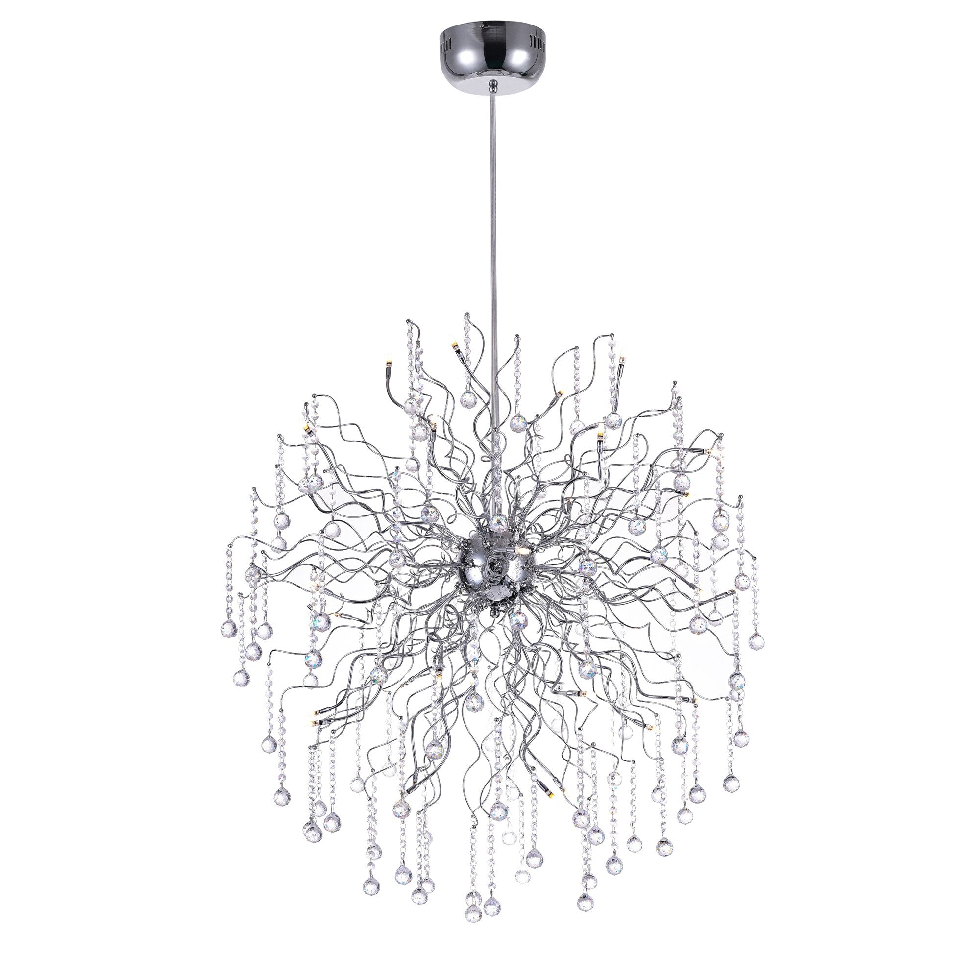 Silver Orchid Francen Chrome 32 Light Chandelier
